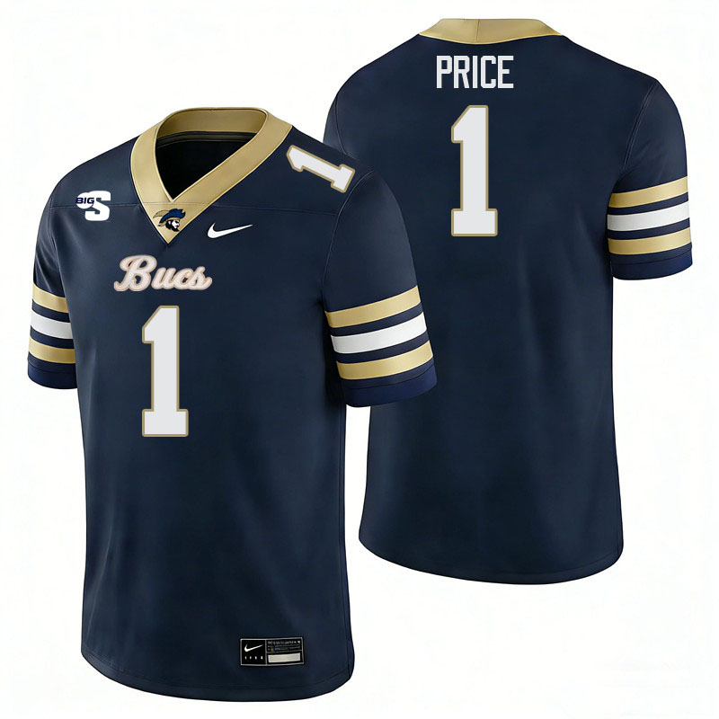 Charleston Southern Buccaneers #1 Maurice Price College Football Jerseys,Uniforms-Navy